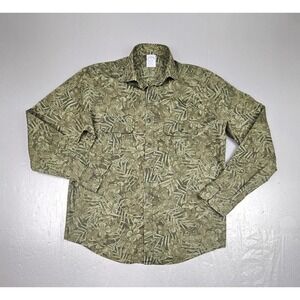 Brooks Brothers Button Down Shirt Mens Large Regent Fit 1818 Green Floral Palm
